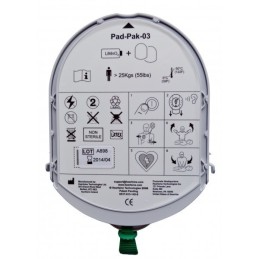 Conjunto electrodos adultos y batería Desfibriladores ELECTROGREX uso clínico,médico,hospitalario,dental y laboratorio.