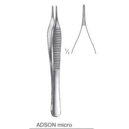 Pinza de disección ADSON micro. Pack 5 unidades Pinzas de disección Dimeda uso clínico,médico,hospitalario,dental y laboratorio.