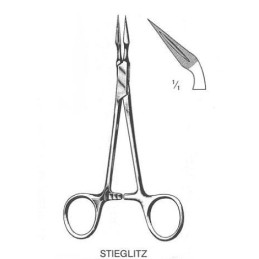 Pinza para espinas STIEGLITZ curva Pinzas para espinas Dimeda uso clínico,médico,hospitalario,dental y laboratorio.