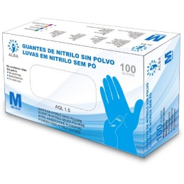 Guantes de Nitrilo sin polvo azul 1000 unidades Guantes KLMED uso clínico,médico,hospitalario,dental y laboratorio.